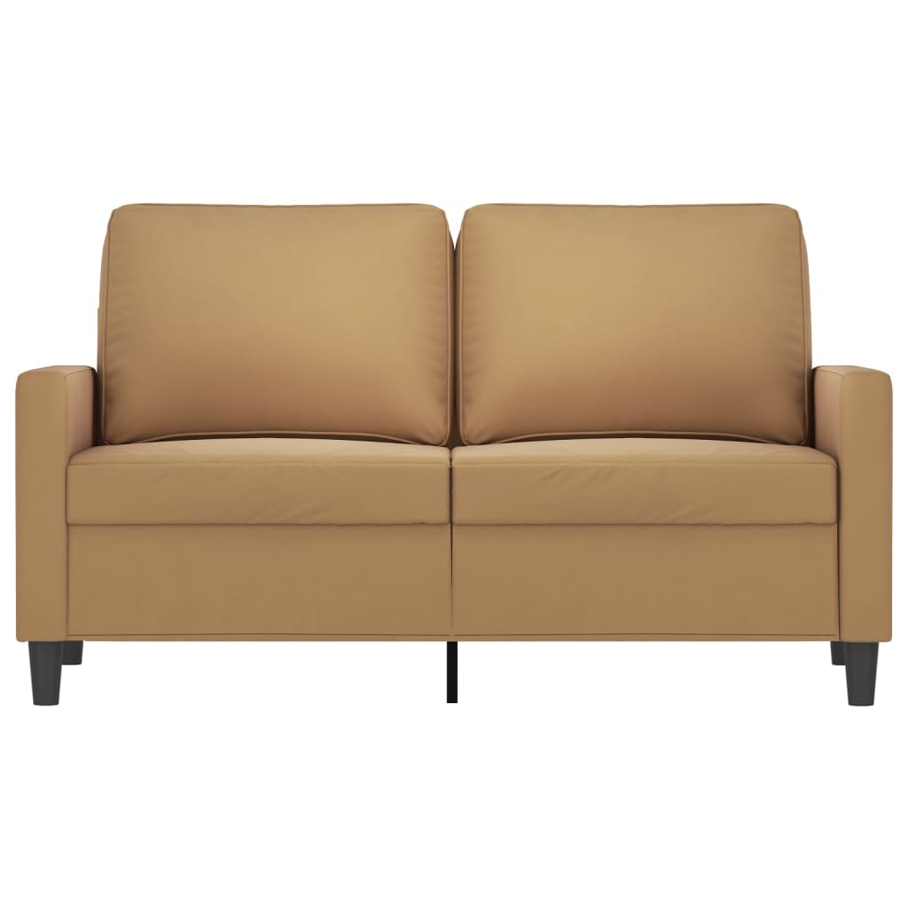 Tweezitsbank 120 cm fluweel bruin