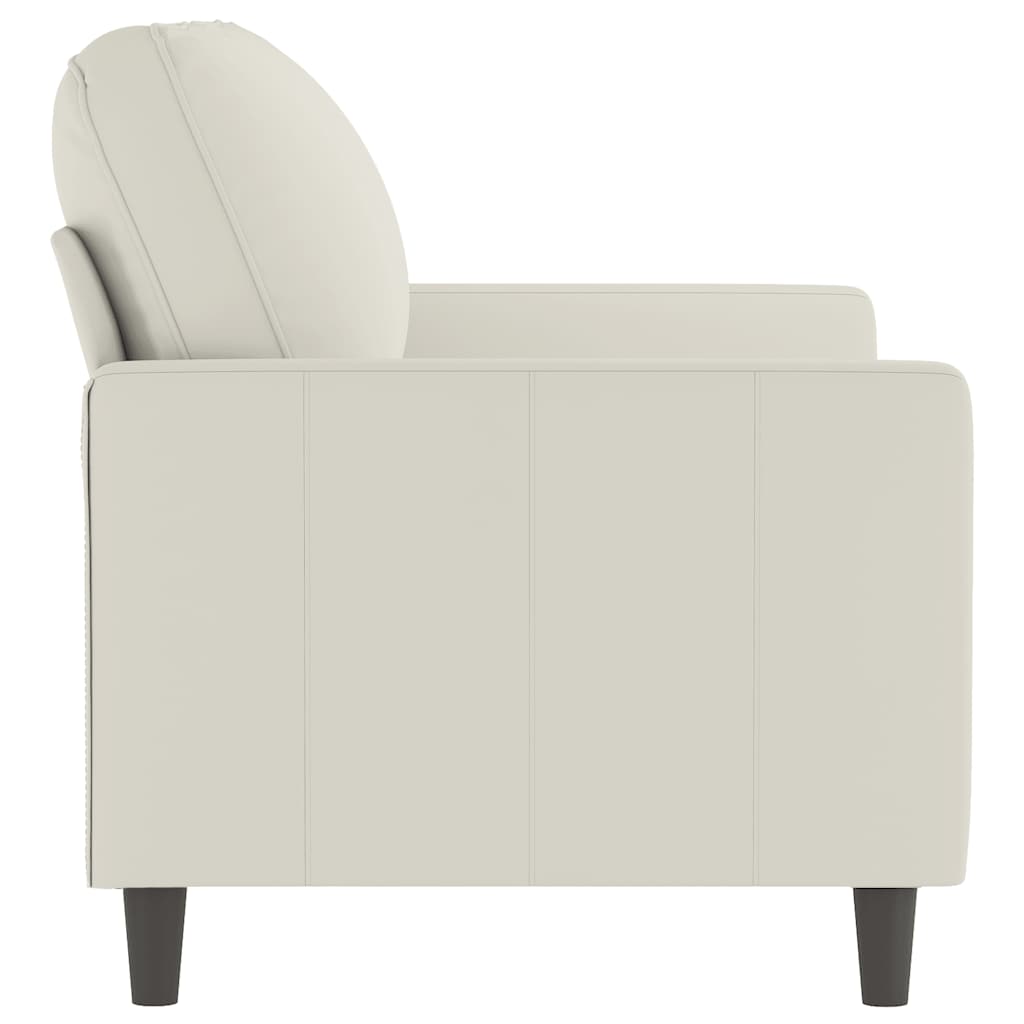 Tweezitsbank 120 cm fluweel crèmekleurig