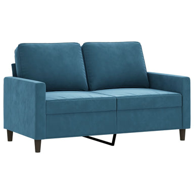 Tweezitsbank 120 cm fluweel blauw