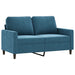 Tweezitsbank 120 cm fluweel blauw