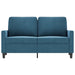 Tweezitsbank 120 cm fluweel blauw