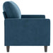 Tweezitsbank 120 cm fluweel blauw