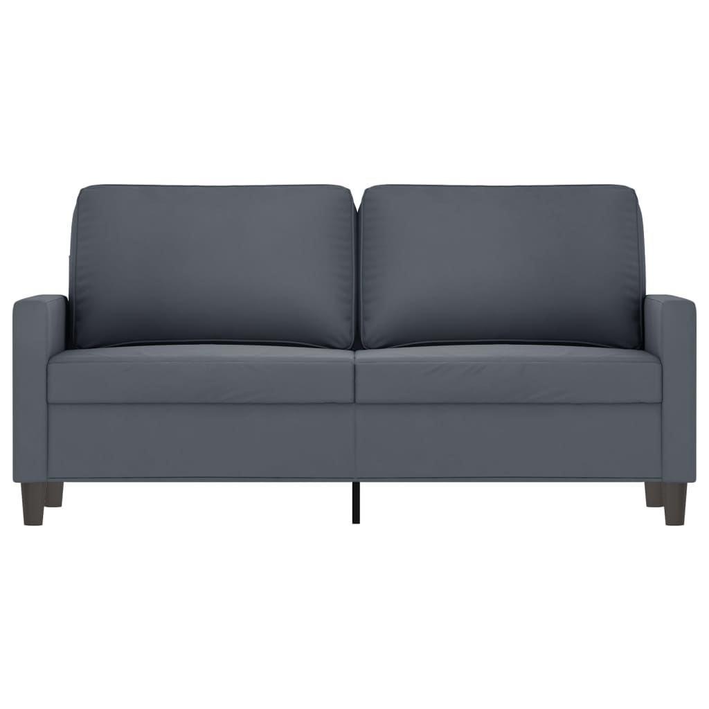 Tweezitsbank 140 cm fluweel donkergrijs