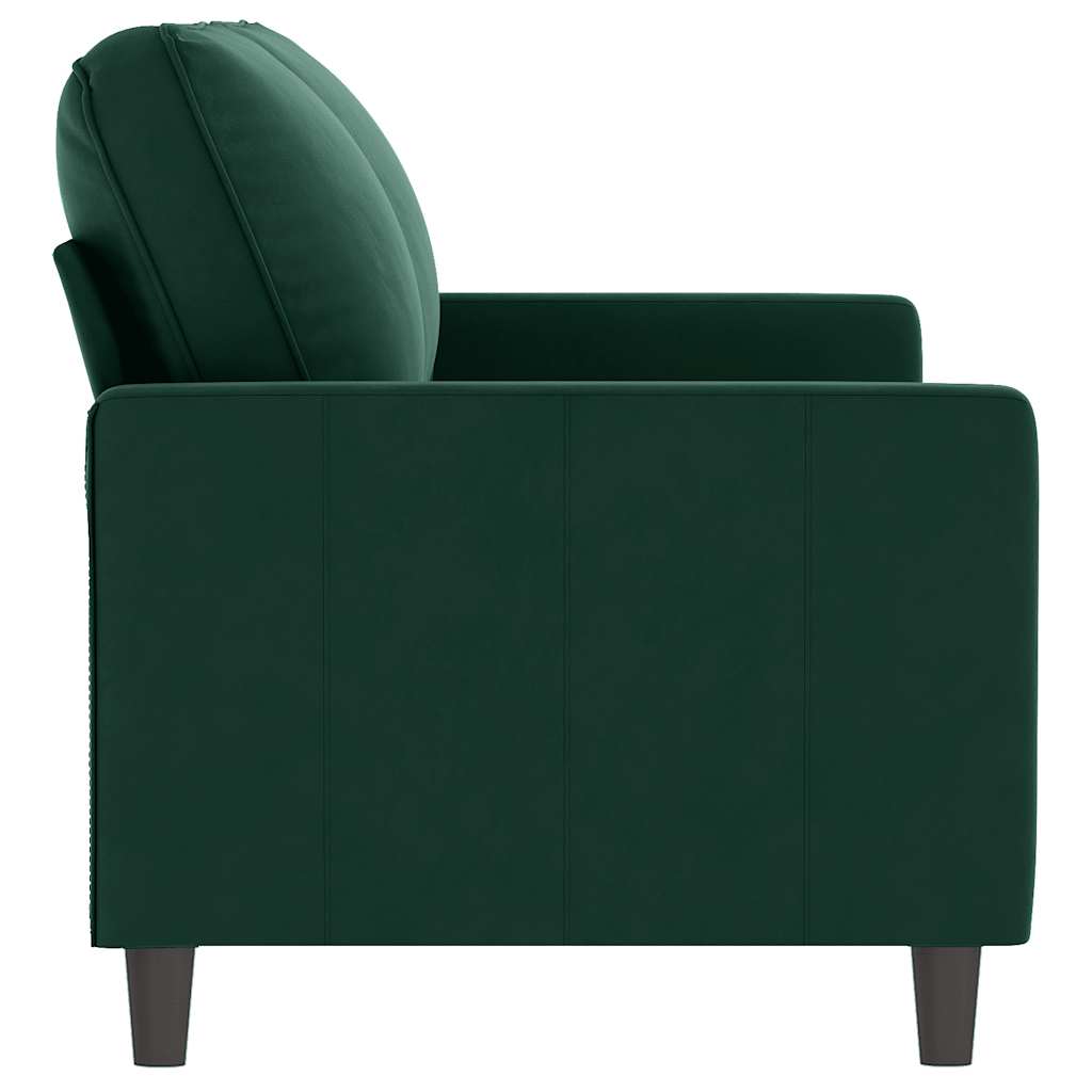 Tweezitsbank 140 cm fluweel donkergroen