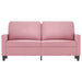 Tweezitsbank 140 cm fluweel roze