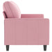 Tweezitsbank 140 cm fluweel roze