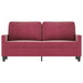 Tweezitsbank 140 cm fluweel wijnrood