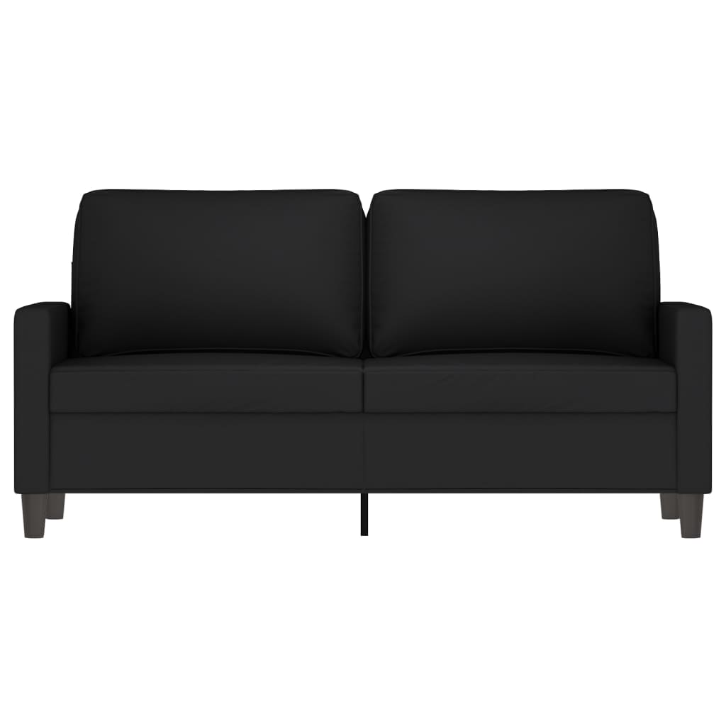 Tweezitsbank 140 cm fluweel zwart