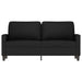 Tweezitsbank 140 cm fluweel zwart