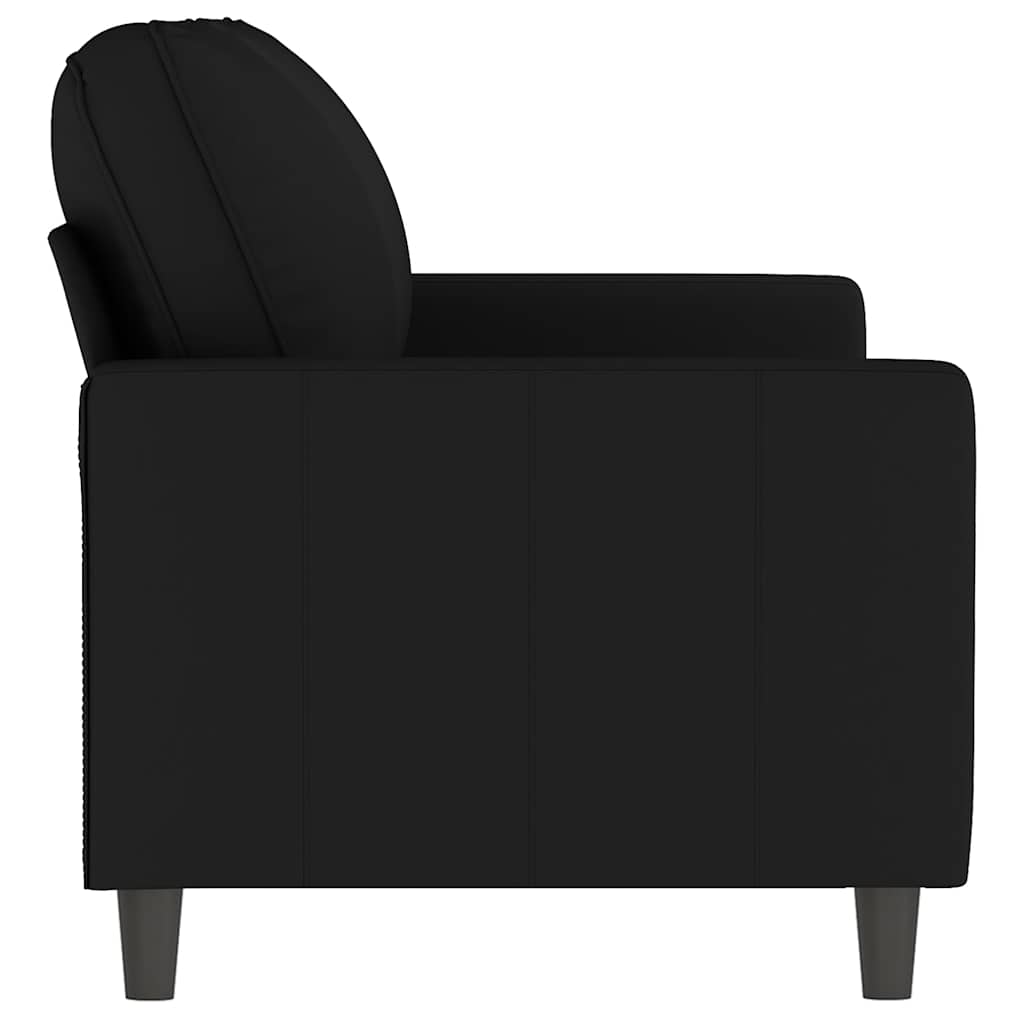Tweezitsbank 140 cm fluweel zwart