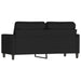 Tweezitsbank 140 cm fluweel zwart