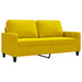 Tweezitsbank 140 cm fluweel geel