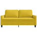Tweezitsbank 140 cm fluweel geel