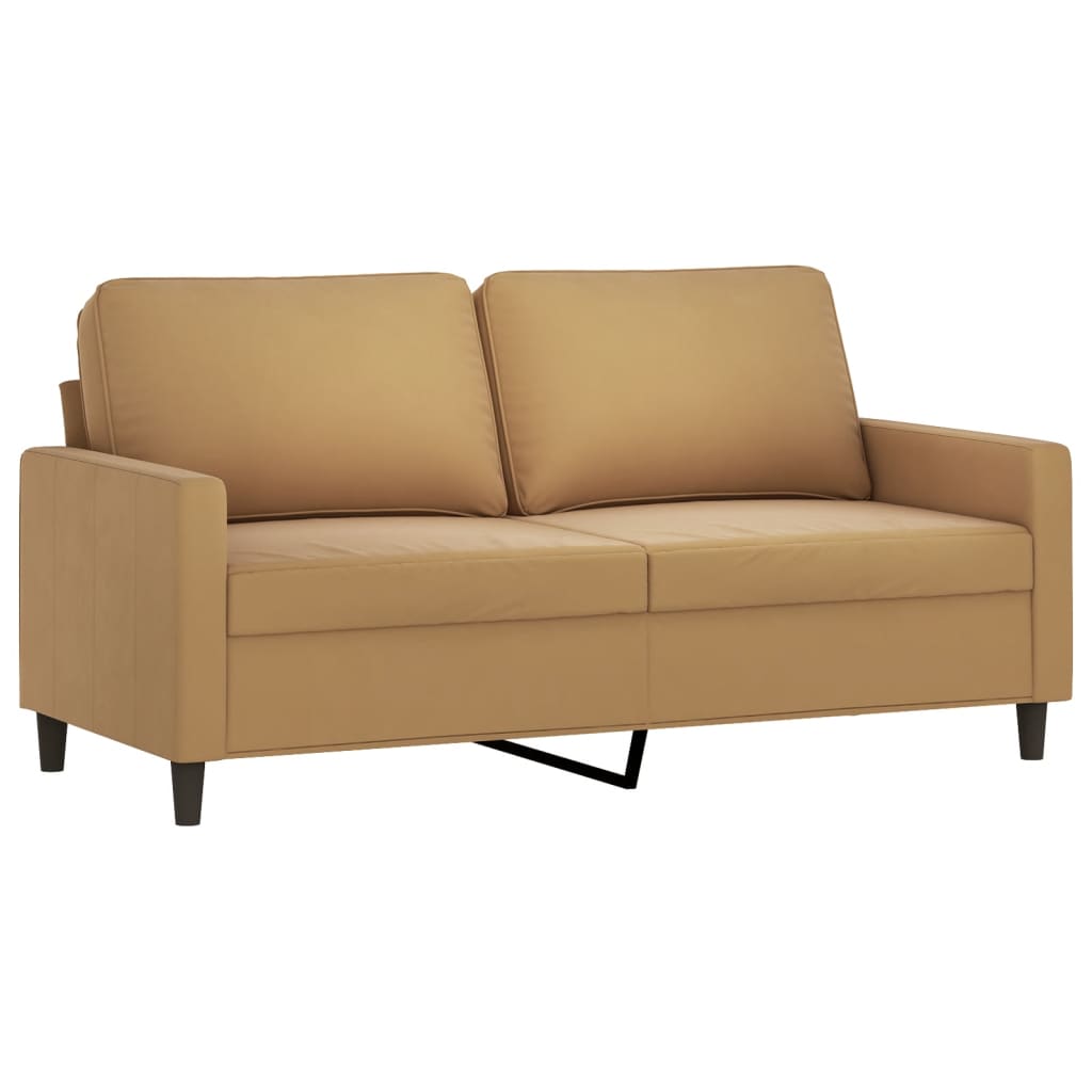 Tweezitsbank 140 cm stof bruin