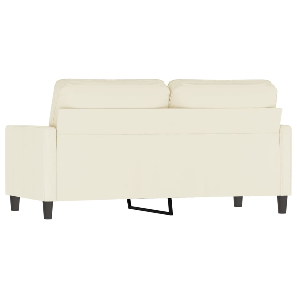 Tweezitsbank 140 cm fluweel crèmekleurig