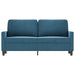 Tweezitsbank 140 cm fluweel blauw
