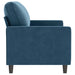 Tweezitsbank 140 cm fluweel blauw