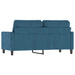 Tweezitsbank 140 cm fluweel blauw