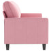 Driezitsbank 180 cm fluweel roze
