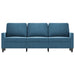 Driezitsbank 180 cm fluweel blauw