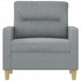 Fauteuil 60 cm stof lichtgrijs