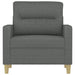 Fauteuil 60 cm stof donkergrijs