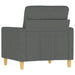 Fauteuil 60 cm stof donkergrijs