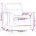 Fauteuil 60 cm stof donkergrijs