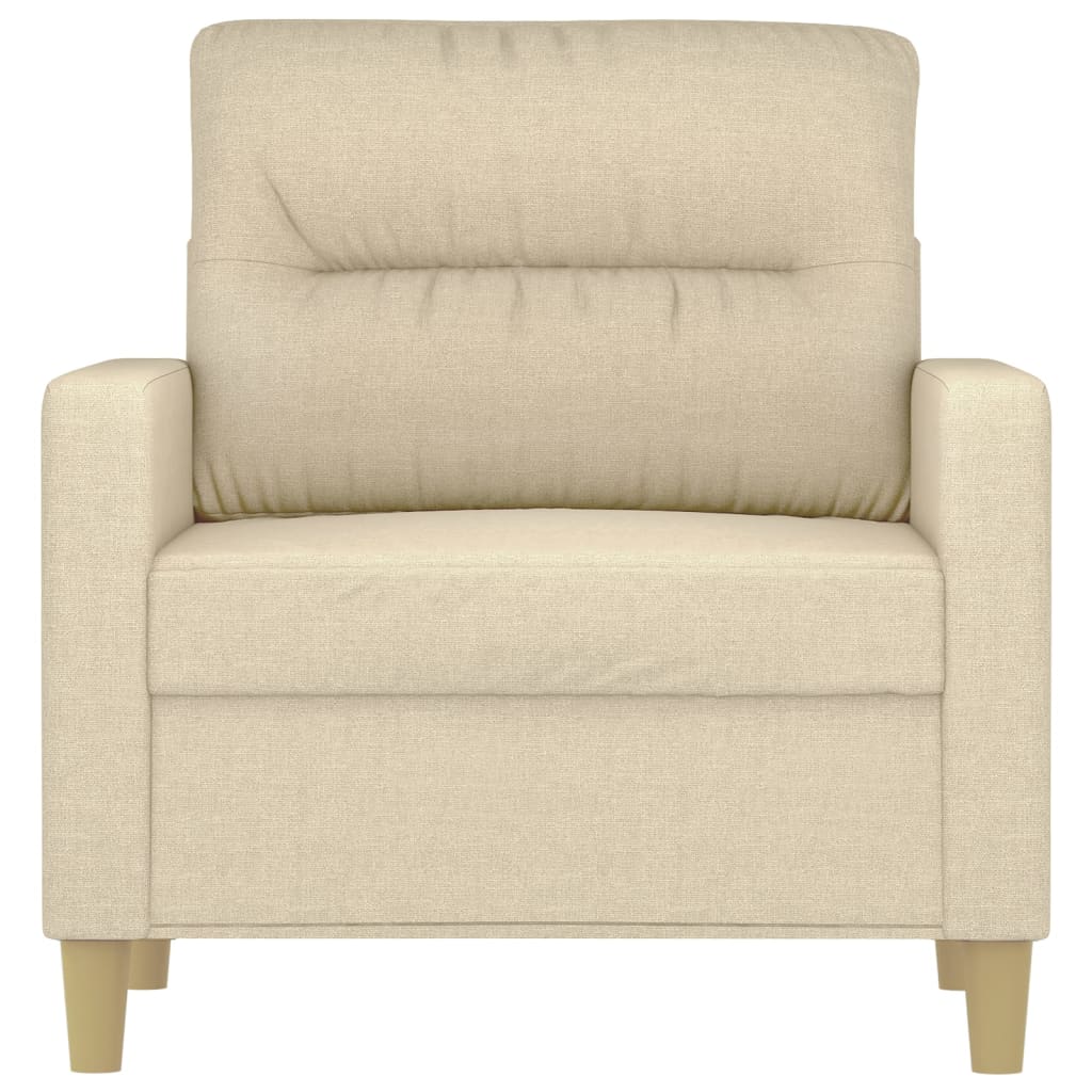 Fauteuil 60 cm stof crèmekleurig