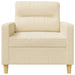 Fauteuil 60 cm stof crèmekleurig