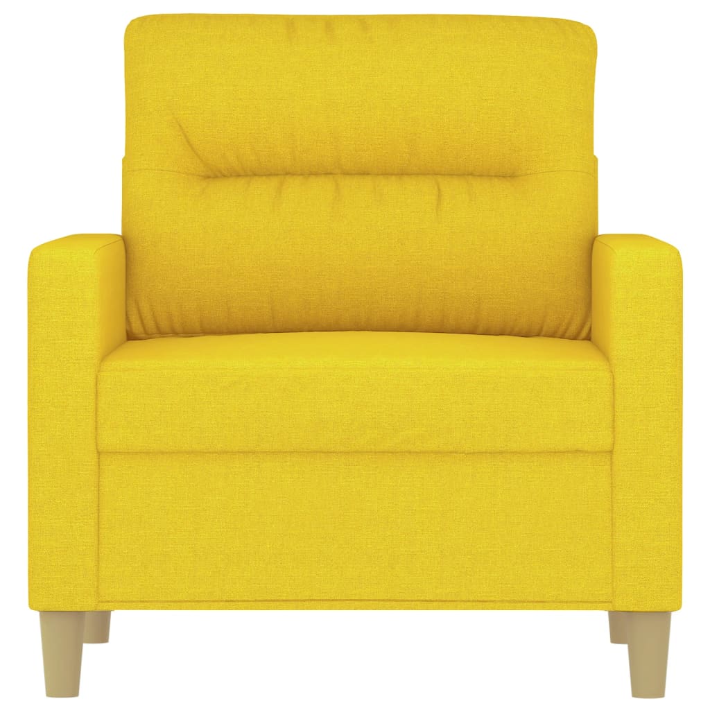 Fauteuil 60 cm stof lichtgeel