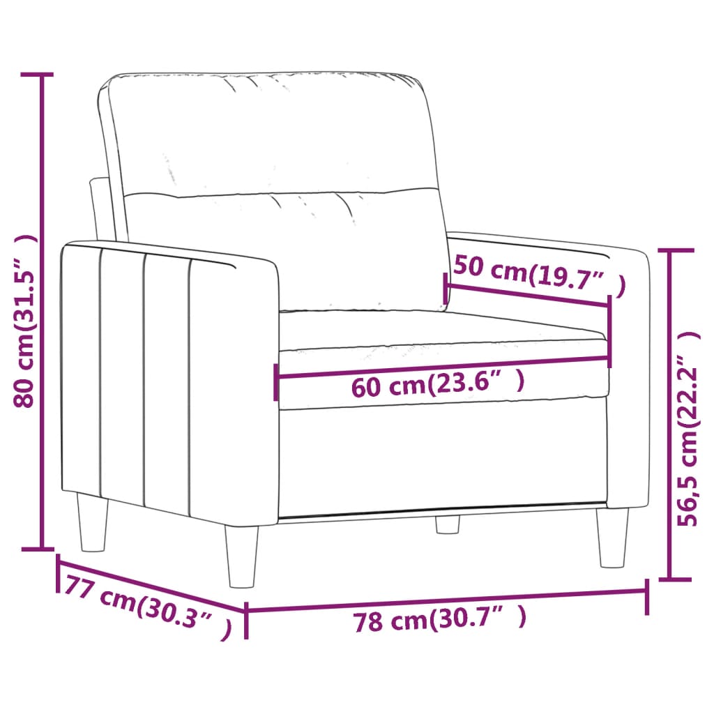 Fauteuil 60 cm stof lichtgeel