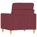 Fauteuil 60 cm stof wijnrood