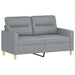 Tweezitsbank 120 cm stof lichtgrijs