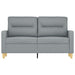 Tweezitsbank 120 cm stof lichtgrijs