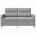 Tweezitsbank 120 cm stof lichtgrijs