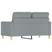 Tweezitsbank 120 cm stof lichtgrijs