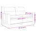Tweezitsbank 120 cm stof lichtgrijs