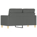 Tweezitsbank 120 cm stof donkergrijs
