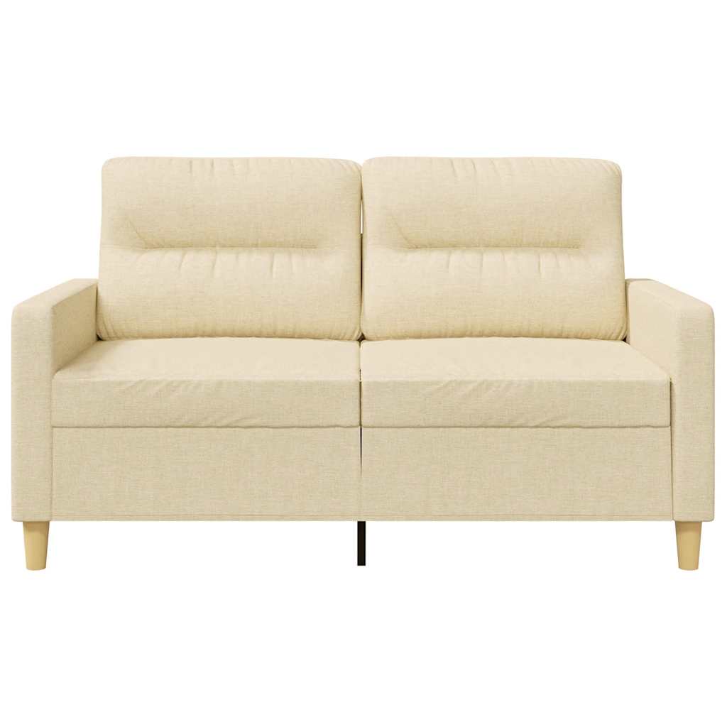Tweezitsbank 120 cm stof crèmekleurig