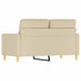 Tweezitsbank 120 cm stof crèmekleurig