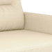 Tweezitsbank 120 cm stof crèmekleurig