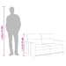 Tweezitsbank 120 cm stof crèmekleurig
