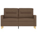 Tweezitsbank 120 cm stof bruin