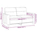 Tweezitsbank 120 cm stof bruin