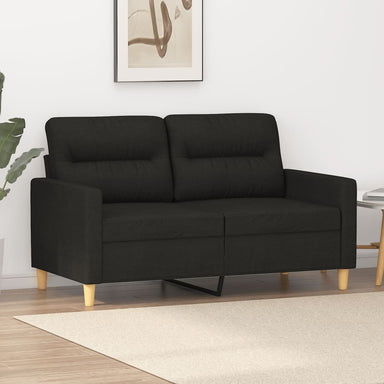 Tweezitsbank 120 cm stof zwart