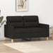Tweezitsbank 120 cm stof zwart