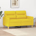 Tweezitsbank 120 cm stof lichtgeel