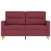 Tweezitsbank 120 cm stof wijnrood