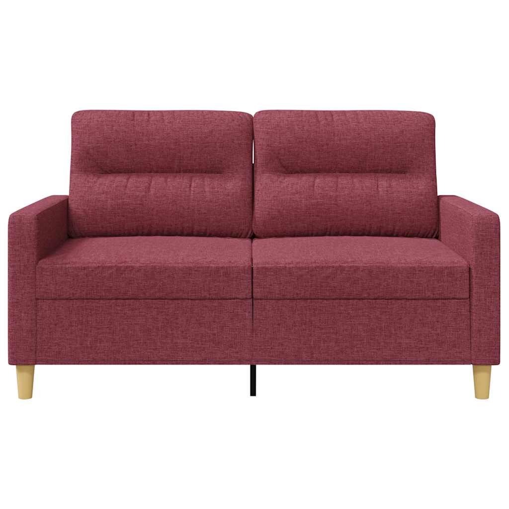 Tweezitsbank 120 cm stof wijnrood